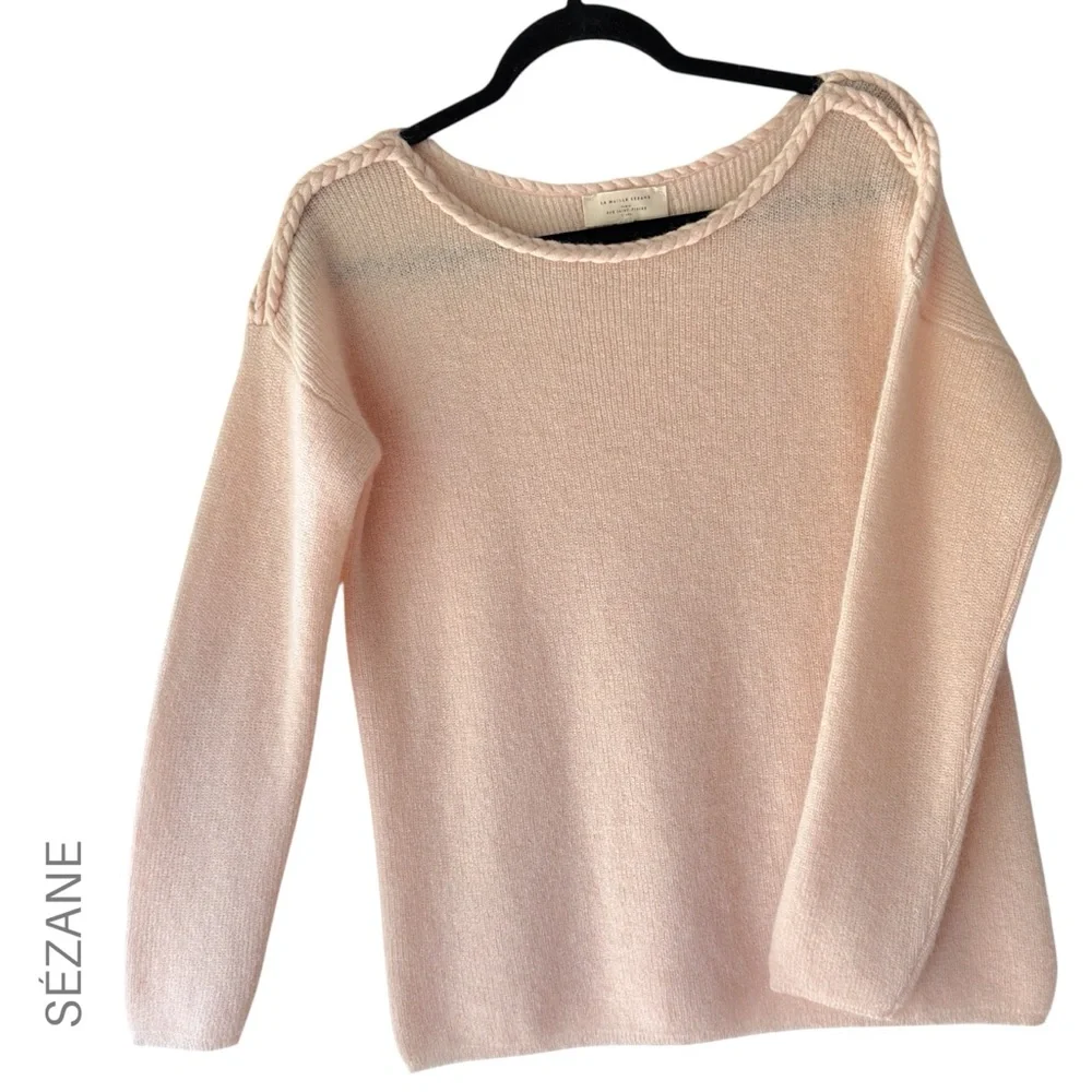 SÉZANE LA MAILLE | ENORA JUMPER LIKE NEW SWEATER MOHAIR ALPACA NUDE | MEDIUM